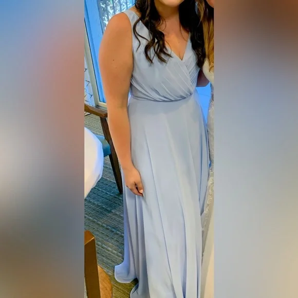 ice blue bridesmaid dresses david's bridal Light Blue Straight Neckline Mermaid Backless Bridesmaid Dress, FC4843 –  Dairy Bridal